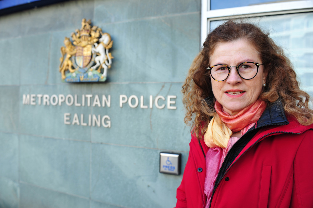 Connie Hersch at Ealing Police Station