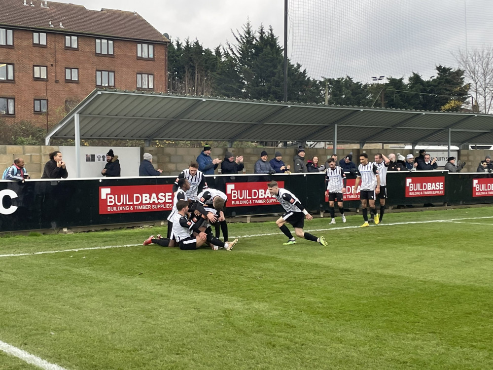 Hanwell Town's barren run on six without a win ended against Plymouth Parkway. Photo: Hanwell Town.