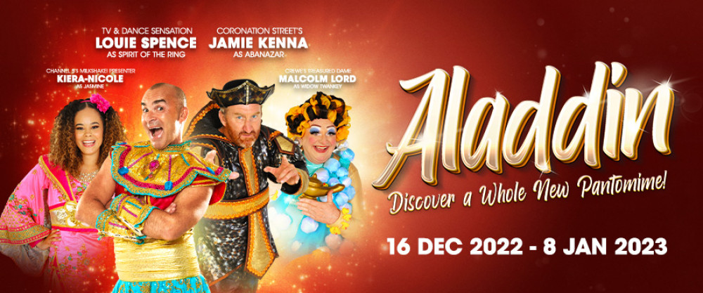 The Aladdin Christmas Panto is live at Crewe Lyceum Theatre from Friday (December 16) to Sunday (January 8).