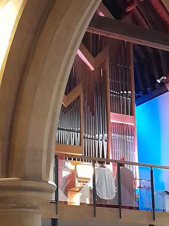 The beautiful new organ in action at St Mary's Church, Maldon