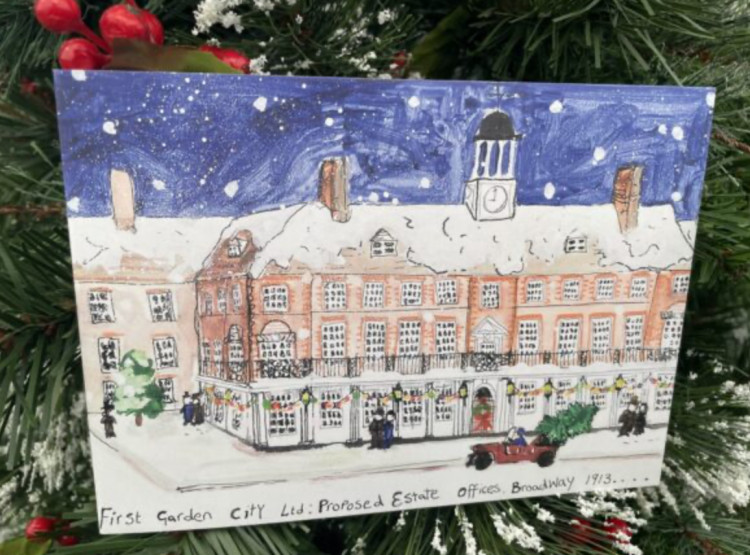 Celebrate a Letchworth Christmas with this set of cards by artist Sarah Curedale