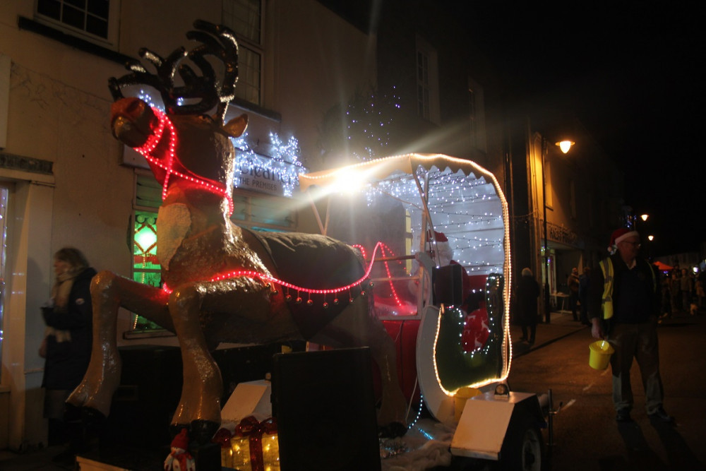 Axminster Lions Club Santa sleigh is currently making its rounds
