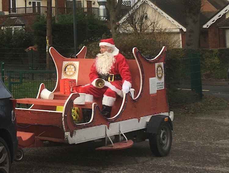 Father Christmas visits St Nicholas Primary School in Tolleshunt D'Arcy