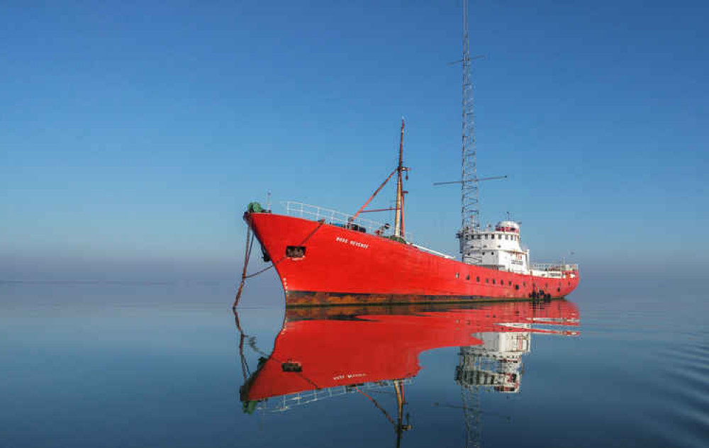 Radio Caroline's former pirate radio ship Ross Revenge, moored on the River Blackwater in Maldon district and still broadcasting today Photo: Colm O'Laoi