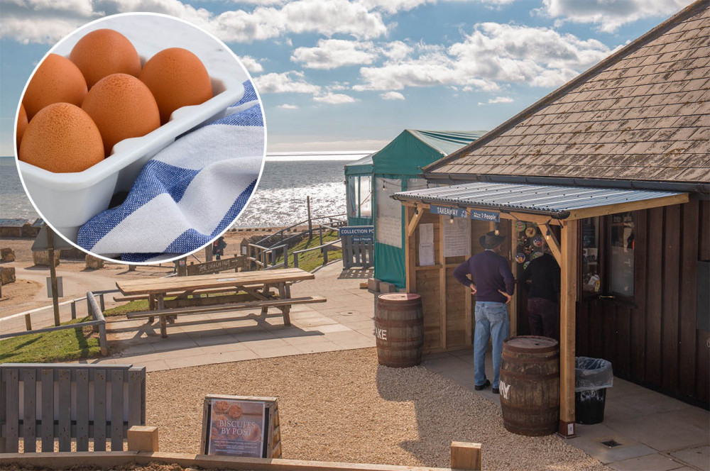 Locally-produced eggs are now available at Hive Beach Café's farm shop