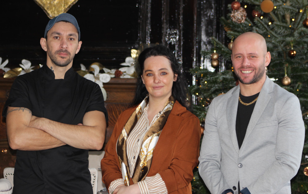 Left to right: Congleton residents Felipe and Haseena Casado, along with Salvatore Pagano, are behind the new Macclesfield venue. (Image - Alexander Greensmith / Nub News)