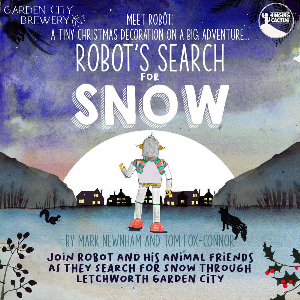 Robot is a small Christmas Decoration on a big adventure to find snow