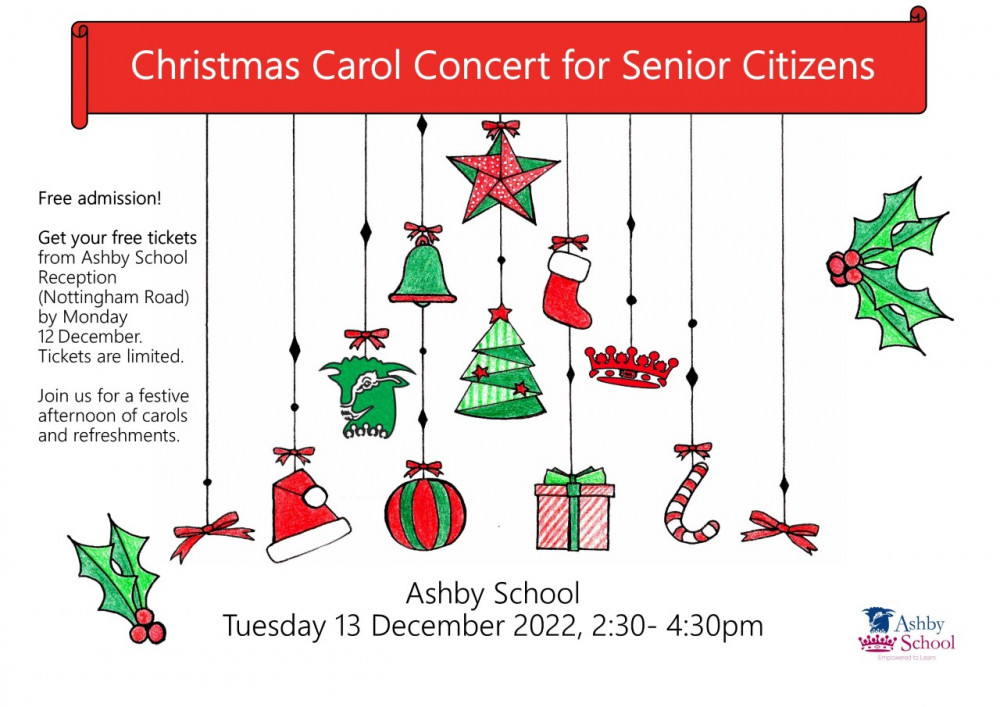 The concert is next Tuesday at Ashby School