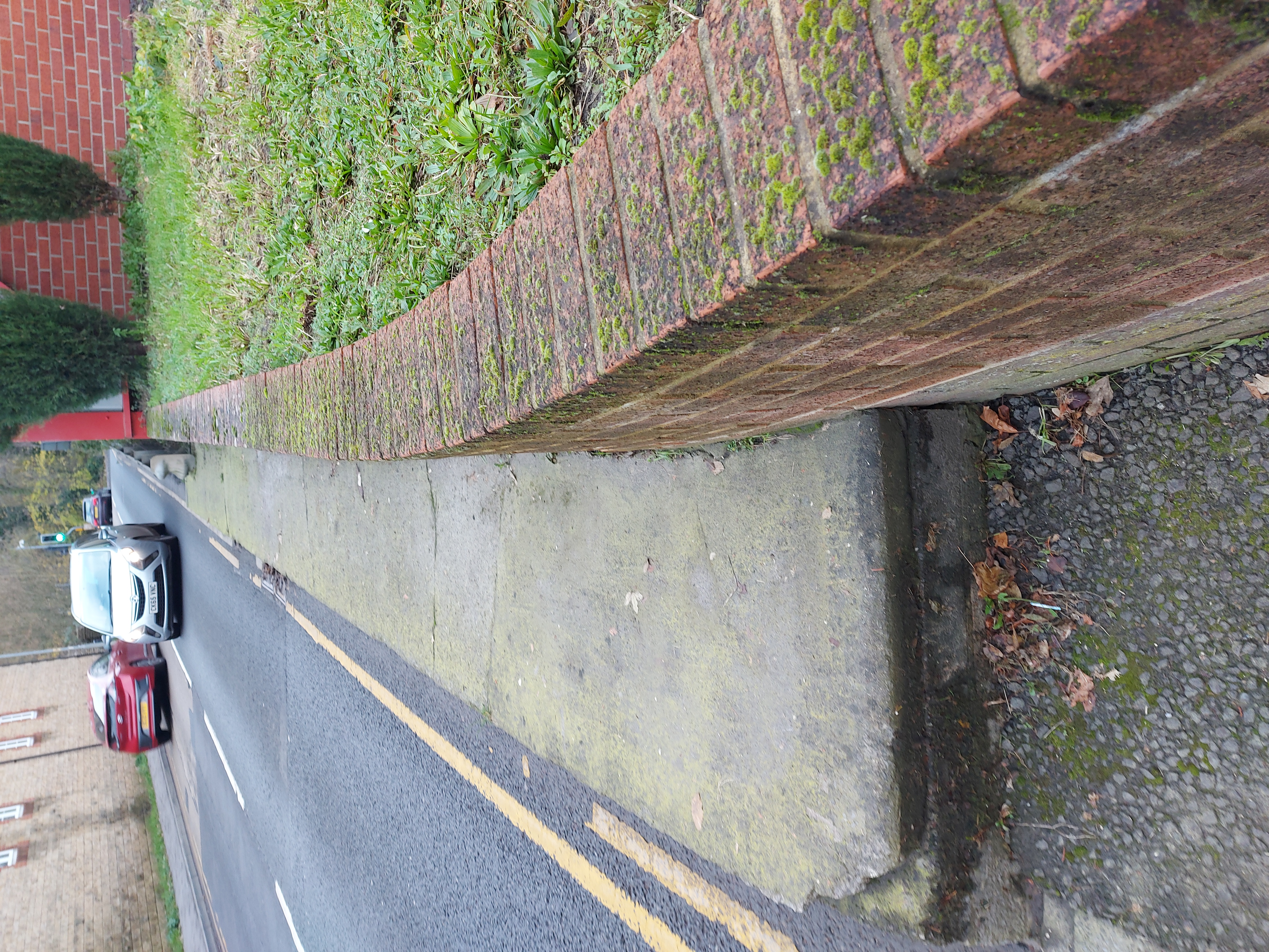 The end of a pavement as you walk to the nearest school 