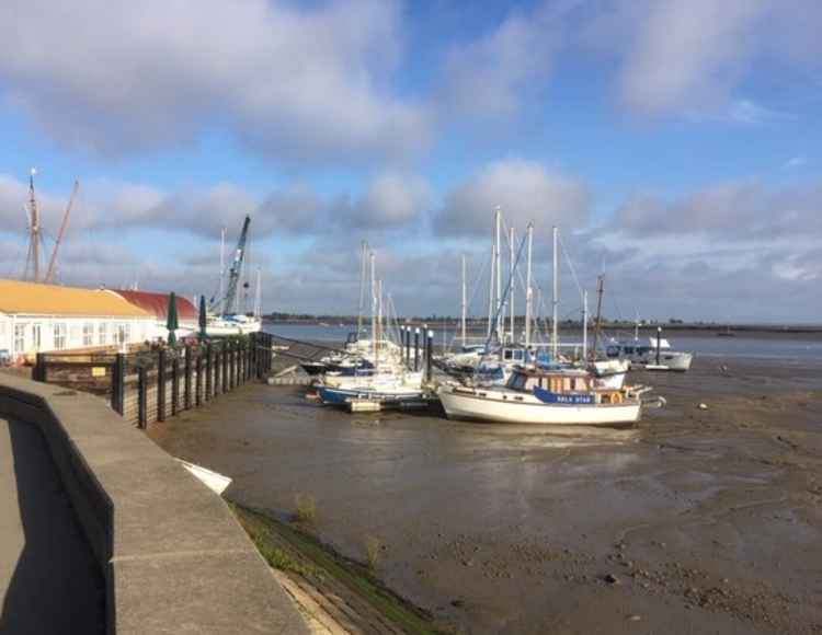 A picture of more peaceful times: Scenic Heybridge Basin has been attracting hundreds of visitors since the new national lockdown started