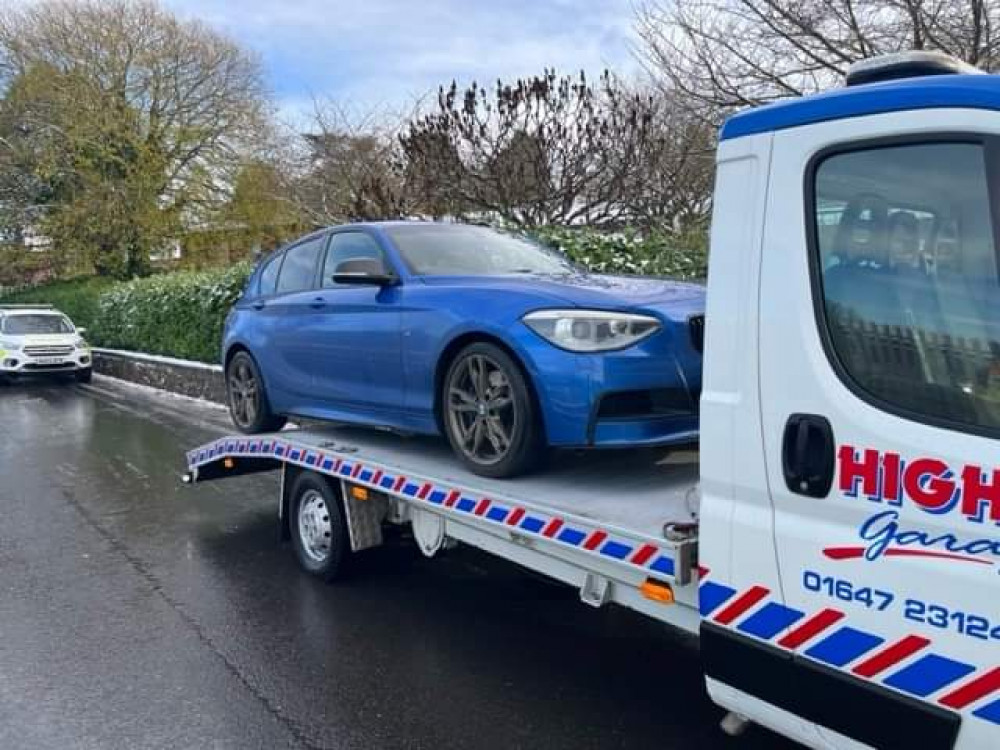 The car which was seized (Credit: Devon and Cornwall Police)