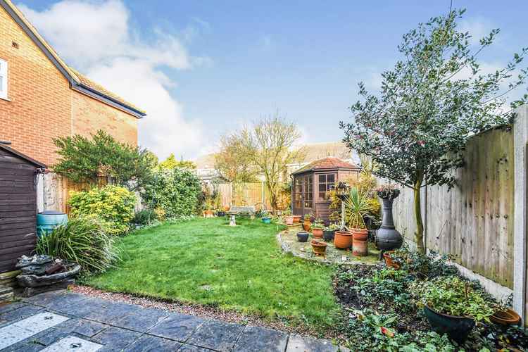 The generous and attractive rear garden