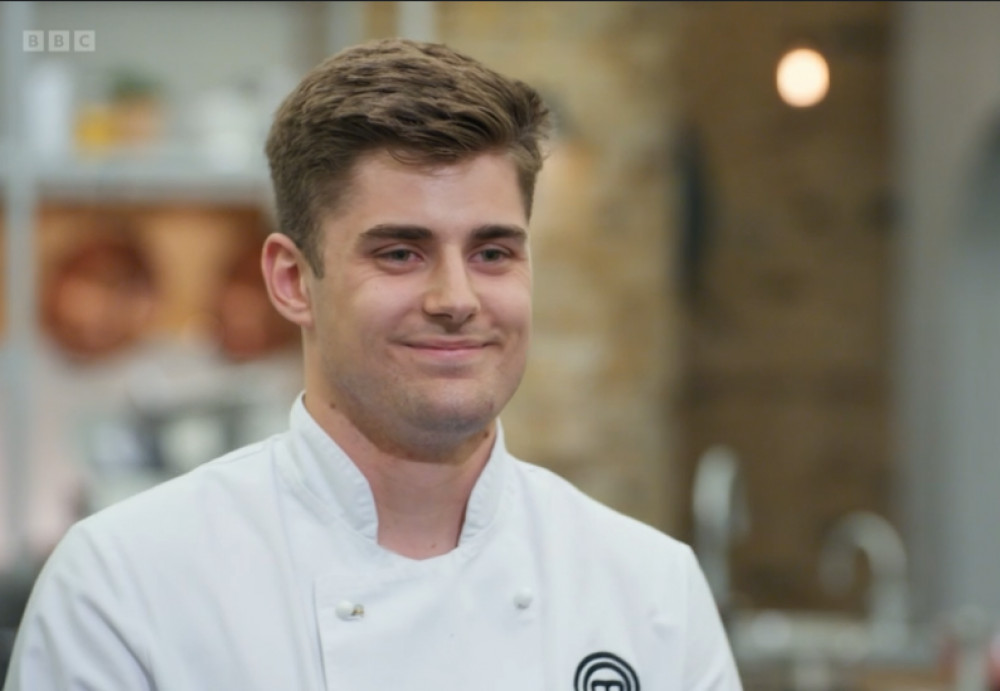 Charlie Jeffreys in the Masterchef kitchen (photo credit: BBC)