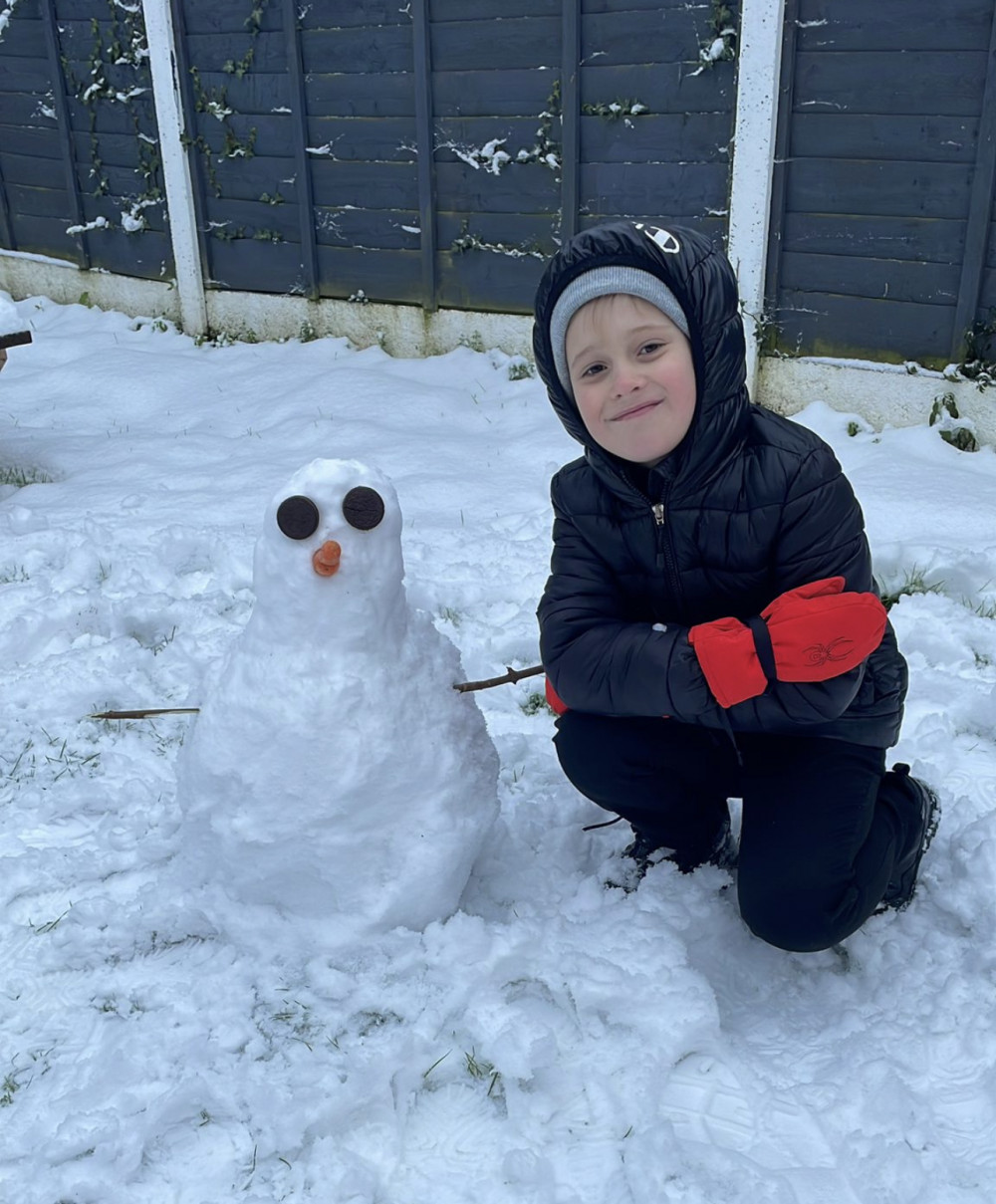 Send us your snow photos and videos of Hitchin and surrounding areas! PICTURE: Hitchin schoolboy Dylan Heaton enjoys the snow before school on Monday morning. CREDIT: Hannah Heaton