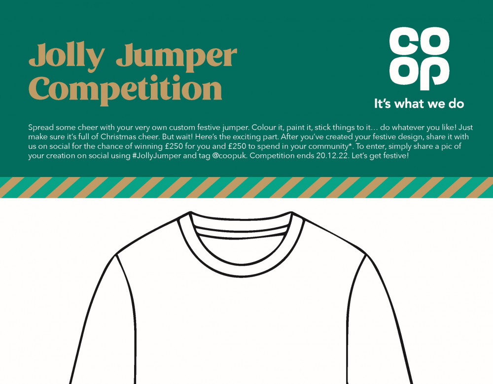 Co-op are giving away £500 for the most impressive Christmas jumper (Credit: Co-op)