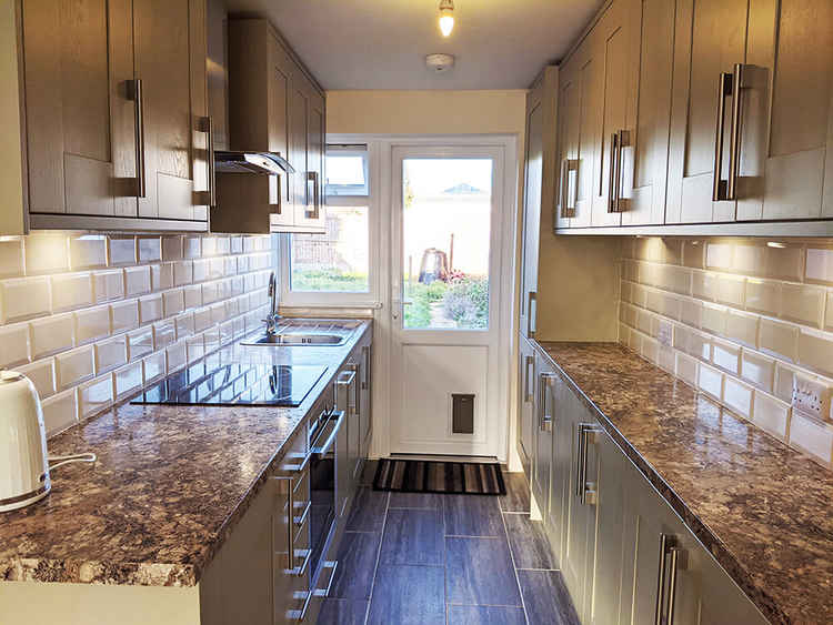 The newly-fitted kitchen