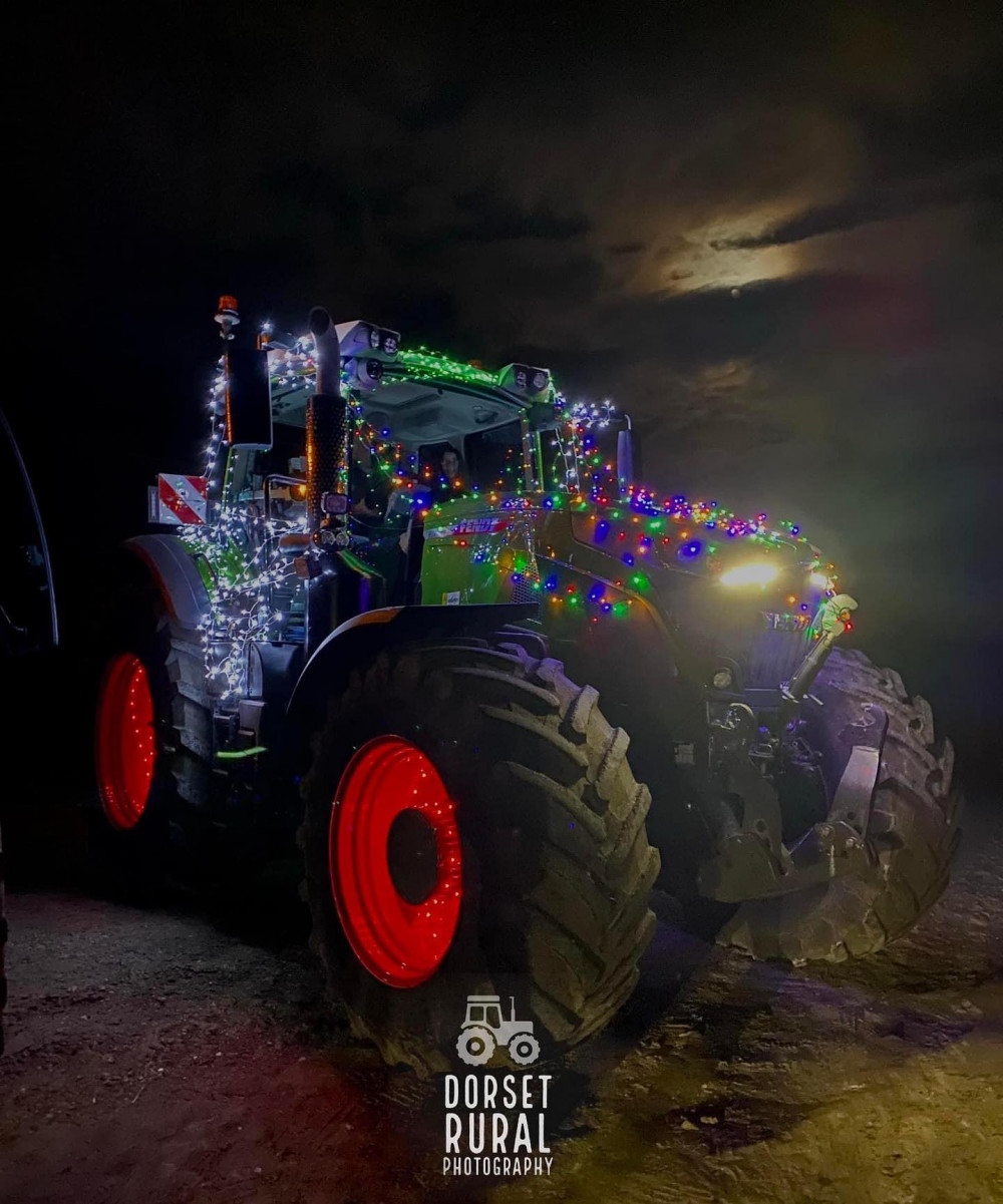 One of the decorated tractors in the #Willdoes charity run (photo credit: Dorset Rural Photography)