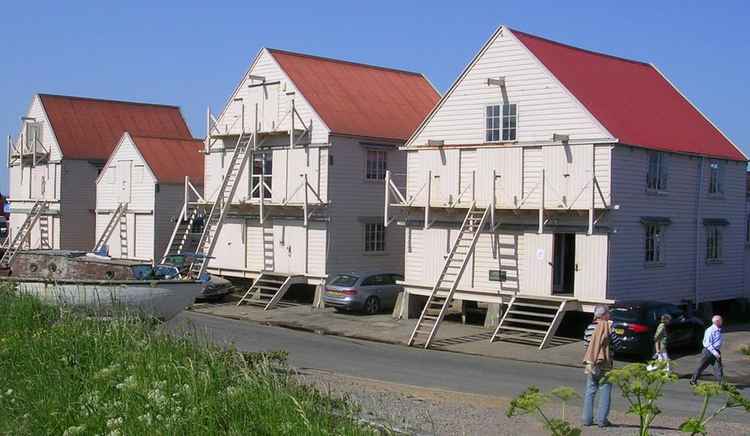 Tollesbury sail lofts: the Tollesbury coastline is one area where rising sea levels could pose a threat in the future