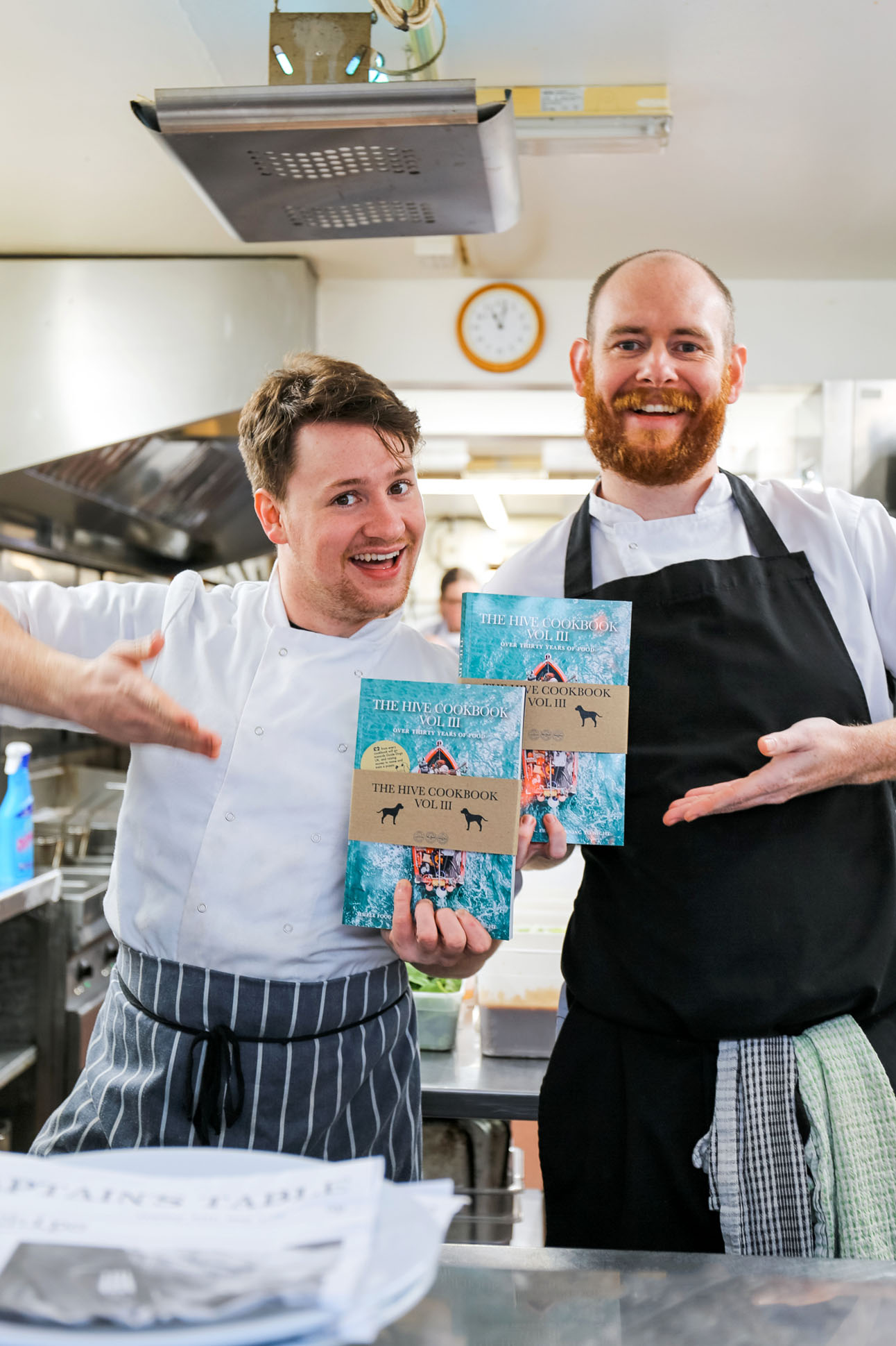 Chefs at The Hive Beach Café with their new cookboox