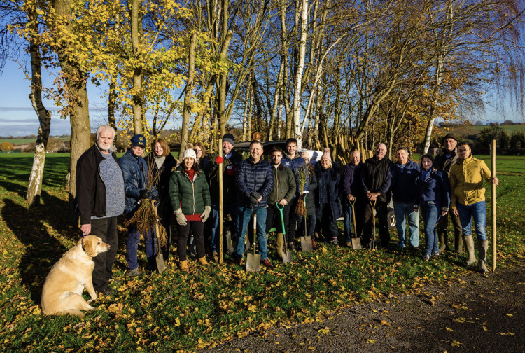 Tree-mendous effort as Letchworth bank staff plant 600 saplings