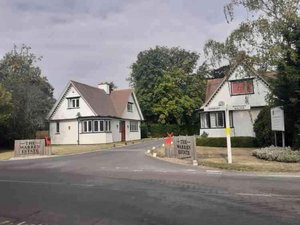 The entrance to The Warren Estate in Woodham Walter