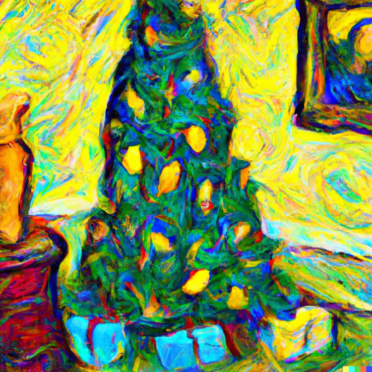 Van Gogh style Christmas tree 