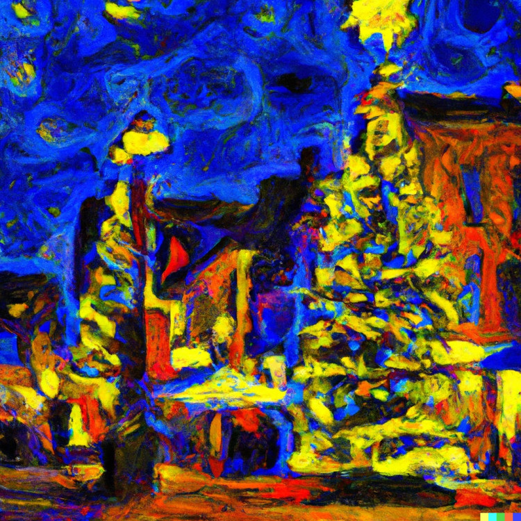 Van Gogh style Christmas tree 