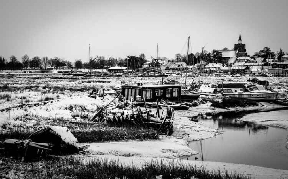 View from Heybridge to Maldon in the snow Credit: Alan Edmonds