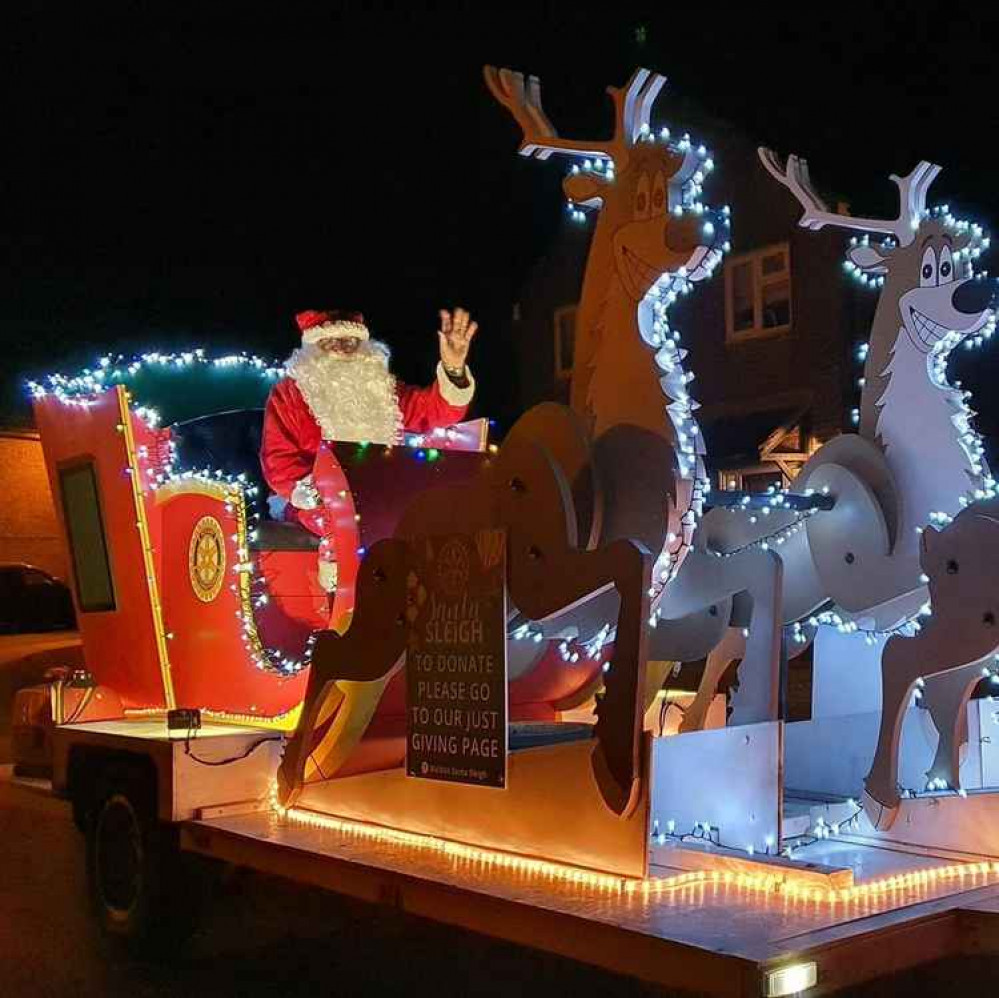 Some of the money raised by Maldon Rotary Club's Santa Sleigh rides bought home schooling laptops