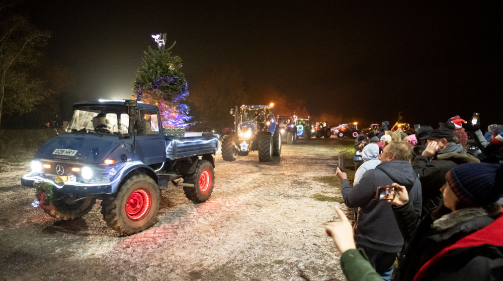 More than 60 tractors and farm vehicles set off from Berkswell & Balsall Rugby Club on Tuesday night (image supplied)