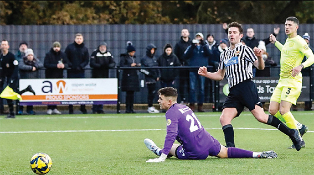 Ross Wall scores for Heybridge. Picture by Alan Edmonds.