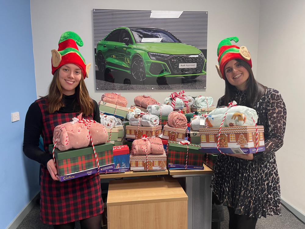 The boxes donated to the Gingerbread Centre