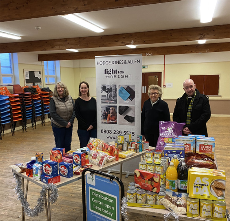 Lorna delivers to the team at St John the Baptist Church. 