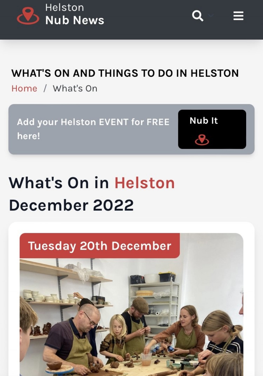 Share your events in Helston on our What's On page 