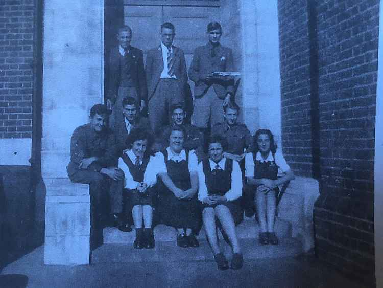 Ronald Sampson (back left) in the 6th Form, 1946-47