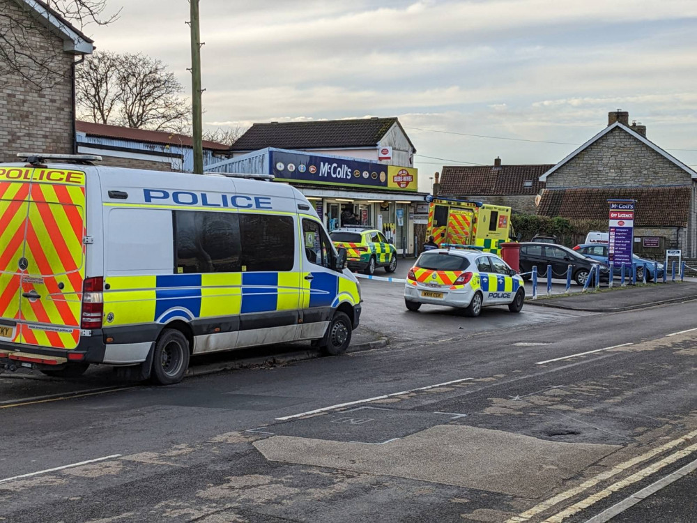 The scene at McColls on Tuesday afternoon