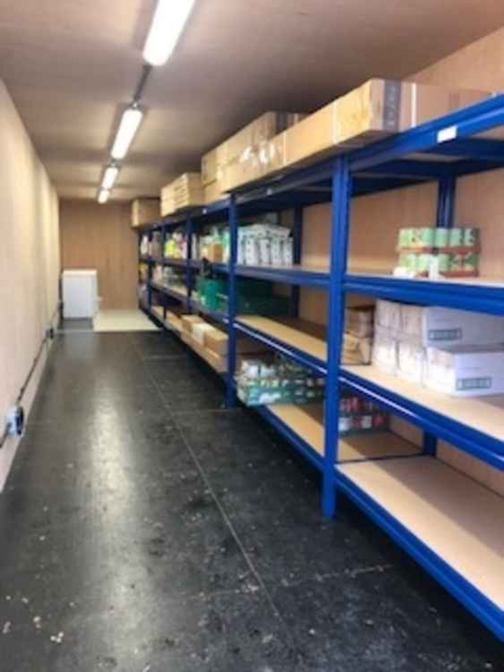 Maldon's new container facility: it is hoped this will help facilitate the distribution of supplies to residents in need following the pandemic