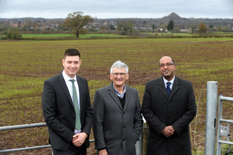 From left - Adam Daniels, Cllr Peter Butlin and Stuart Buckley