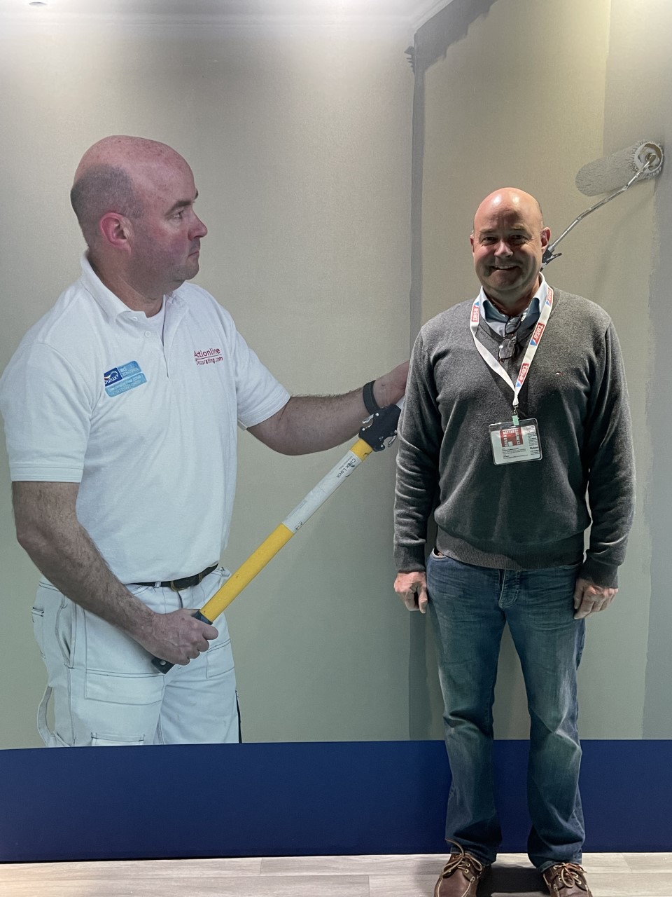 A photo of Nick was used at the National Painting and Decorating Show in Coventry