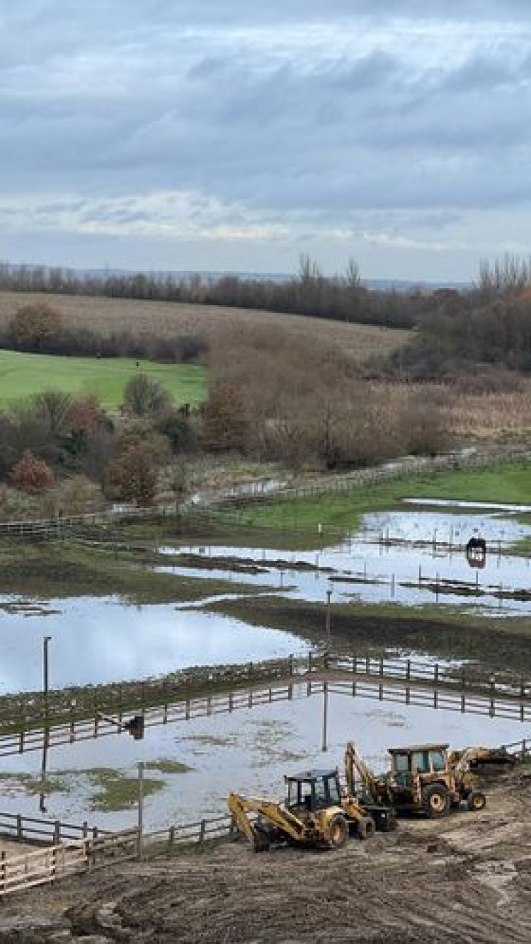 Well Lane stables in the wake of flooding today. 