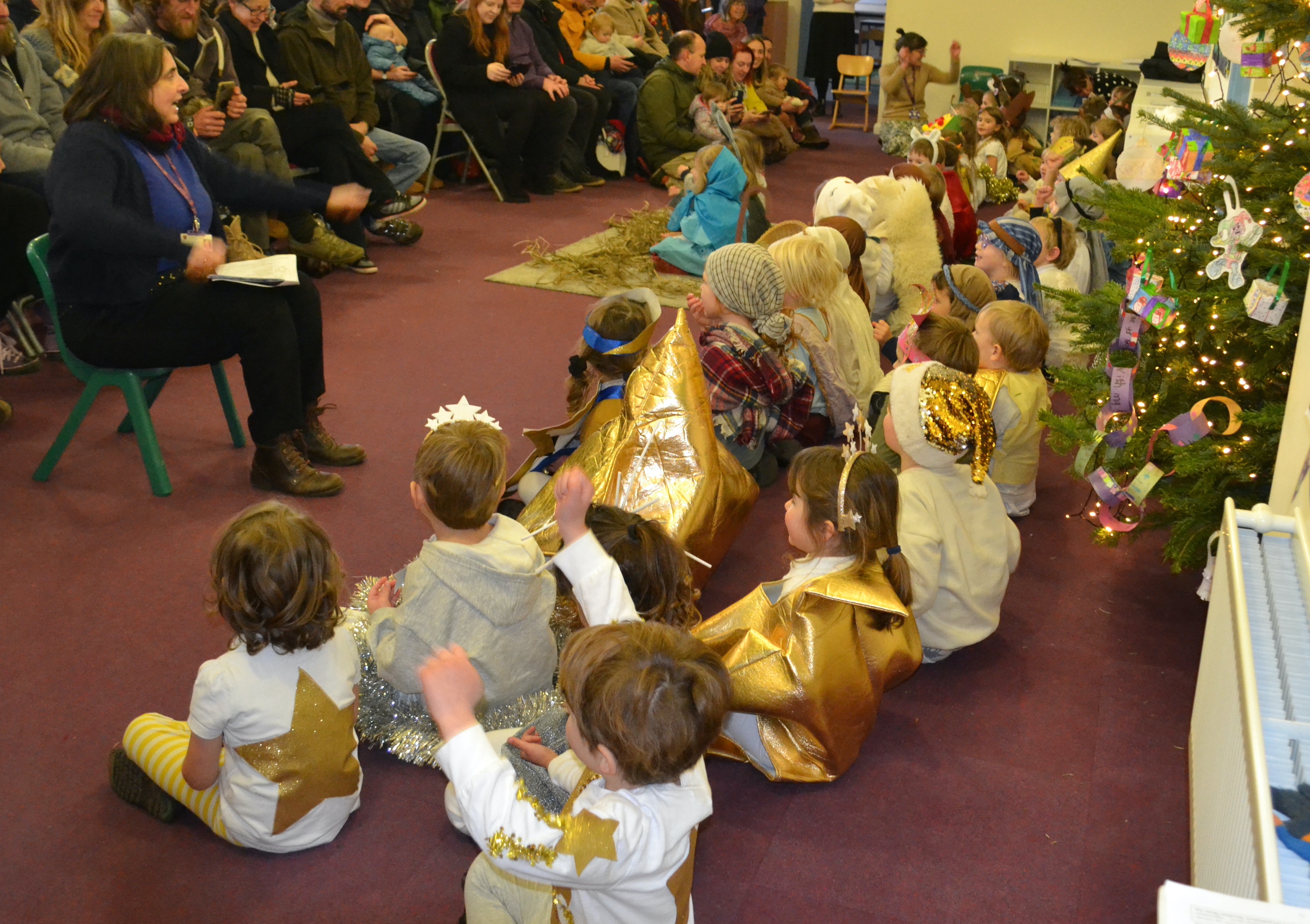 Reception children giving their 'all'