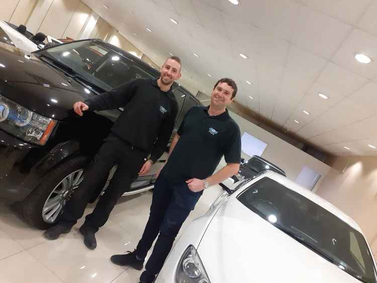 Chris (left) and Jack, owner of Churchward Car Sales