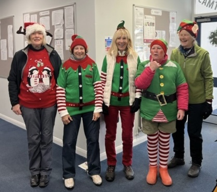 Lady golfers at the Lyme club getting in the festive spirit