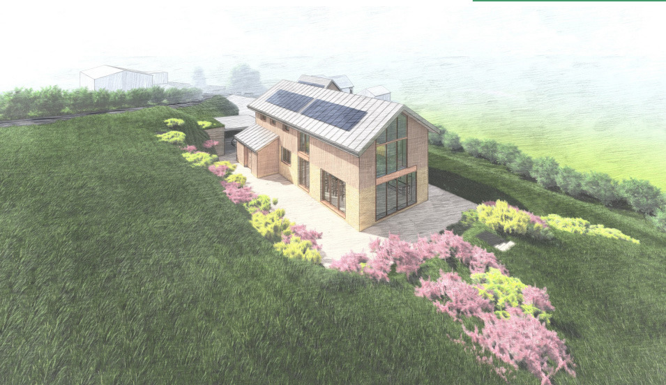 Computer generated image of how the proposed house might look, courtesy Duke family and Western Design