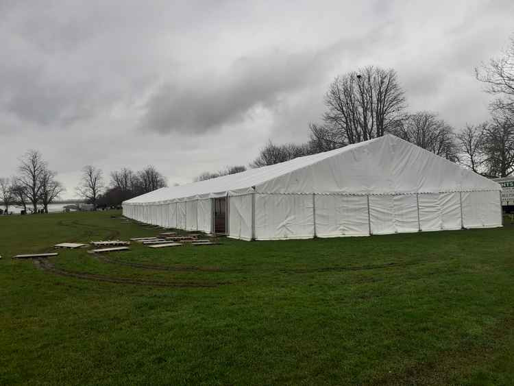 The large marquee in Promenade Park, Maldon