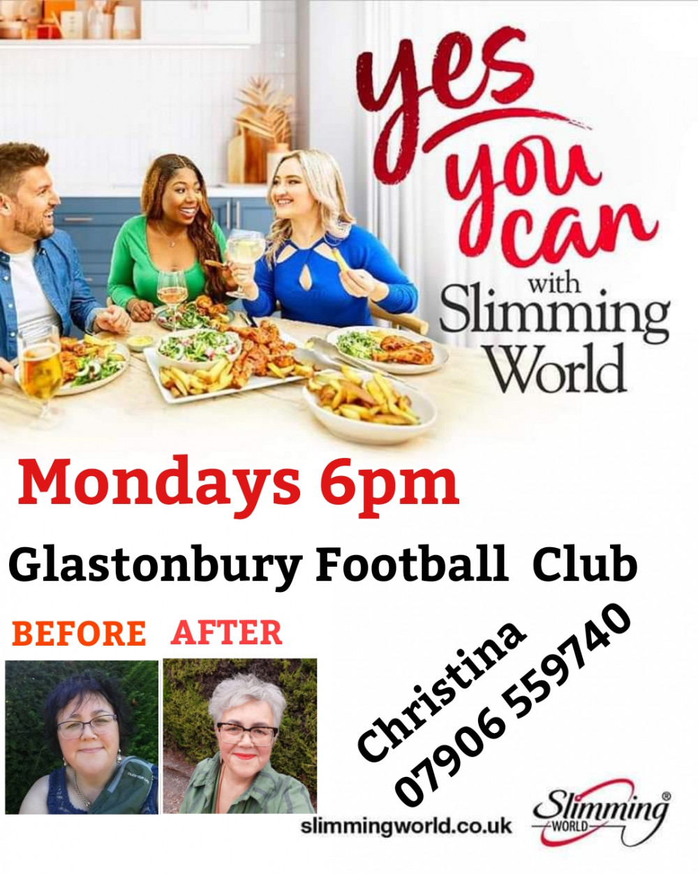 Slimming World meets on Mondays in Glastonbury