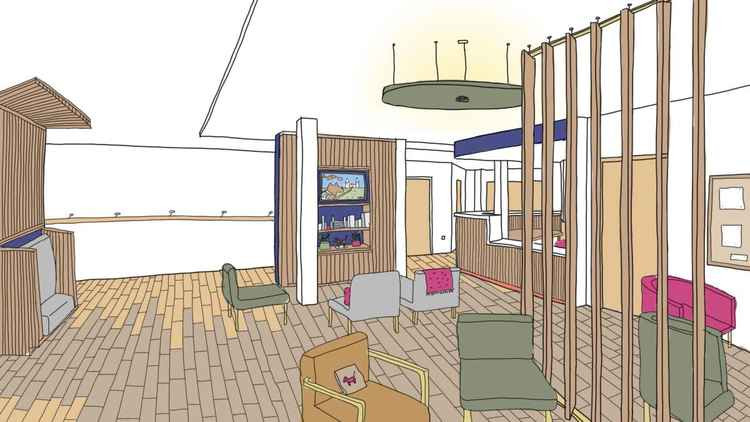Design sketches of the new centre: it has been designed to be more welcoming
