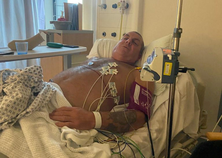 Darrel suffered cardiac arrest ten minutes after arriving at Royal Stoke Hospital (SWNS).