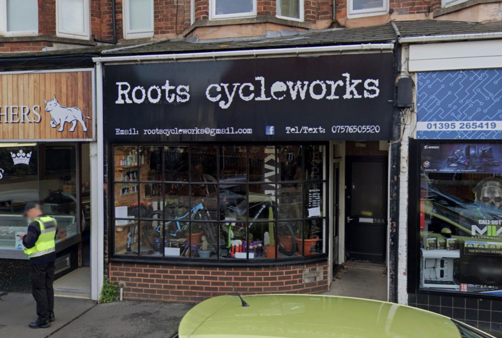 Roots Cycleworks, Exeter Road, Exmouth (Google Maps)
