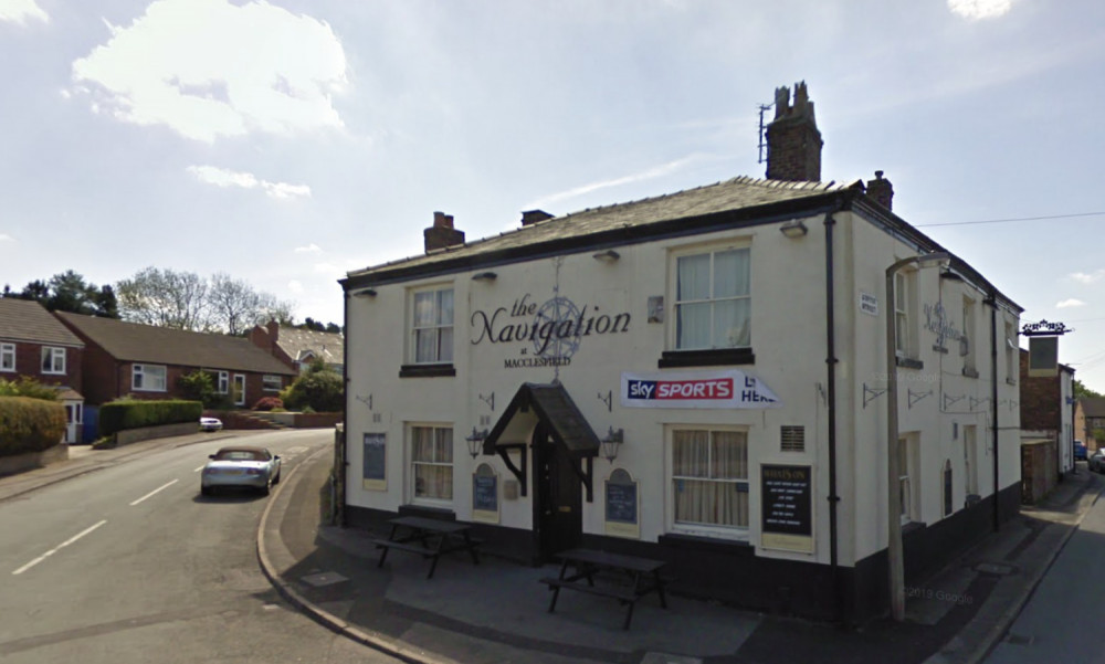The Navigation before it shut. The proudly Macclesfield signage has since been removed. (Image - Google)